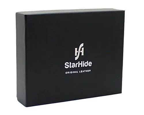 STARHIDE Gents RFID Blocking Genuine Soft Veg Tanned Leather Passcase Wallet 5002