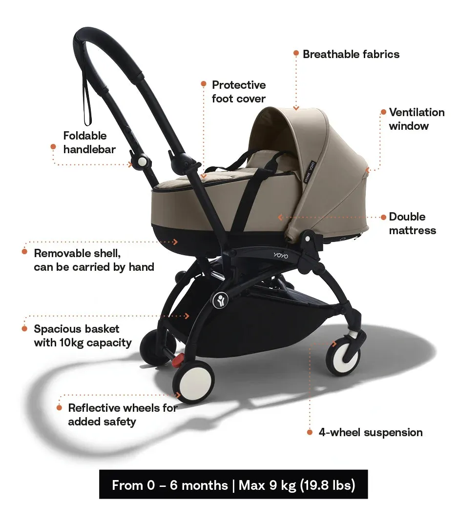 Stokke® YOYO³ Stroller W/Newborn Shell - Taupe