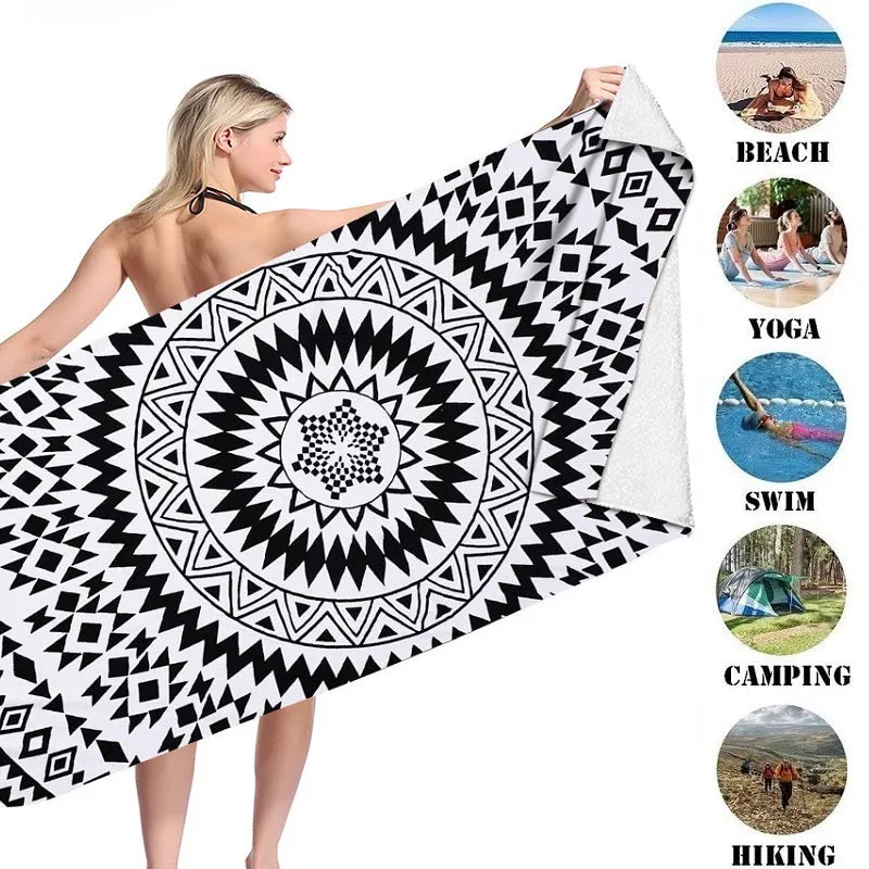 Summer Boho 70x150cm Microfiber Quick Dry Bath Towels