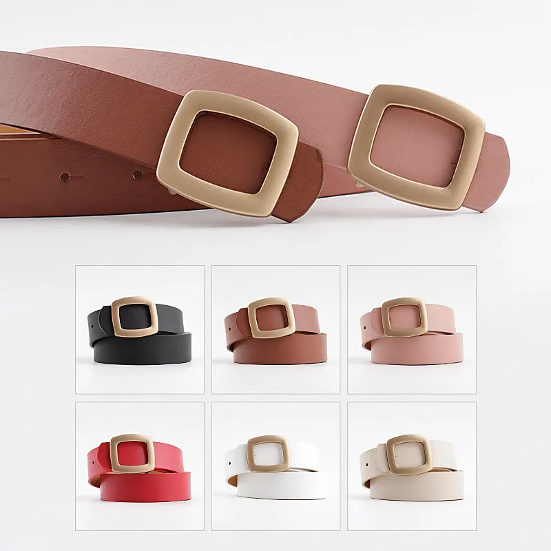 Susie Retro Vegan Leather Women's Belt - Red