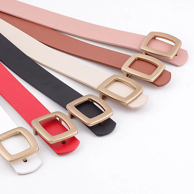 Susie Retro Vegan Leather Women's Belt - Red