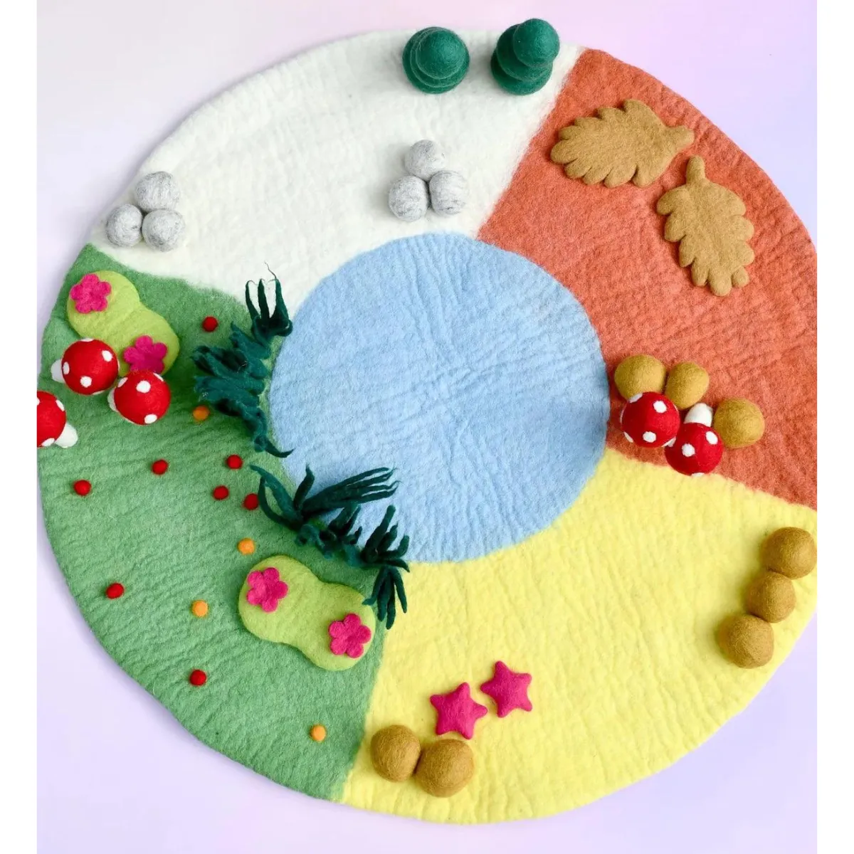 Tara Treasures Large Felt Four Seasons Play Mat Playscape 80cm Pretend & Imaginative Play Toys