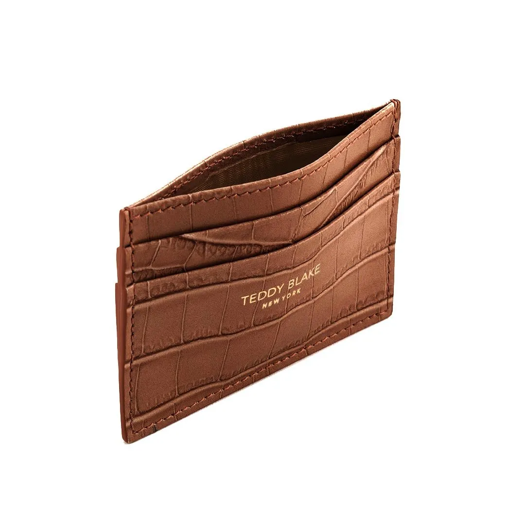 TB Cardholder Croco - Camel Brown