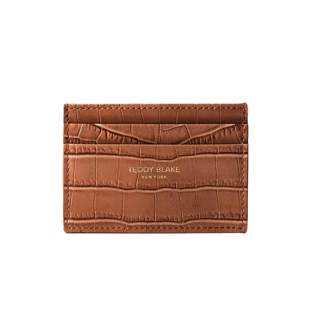 TB Cardholder Croco - Camel Brown