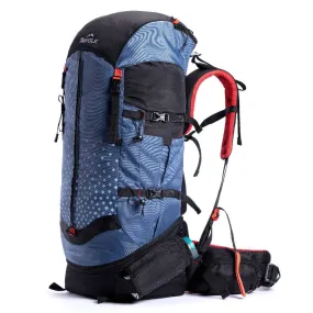 Terra Metal Frame Backpacking and Trekking Rucksack with Rain Cover - Blue - 50 Litres