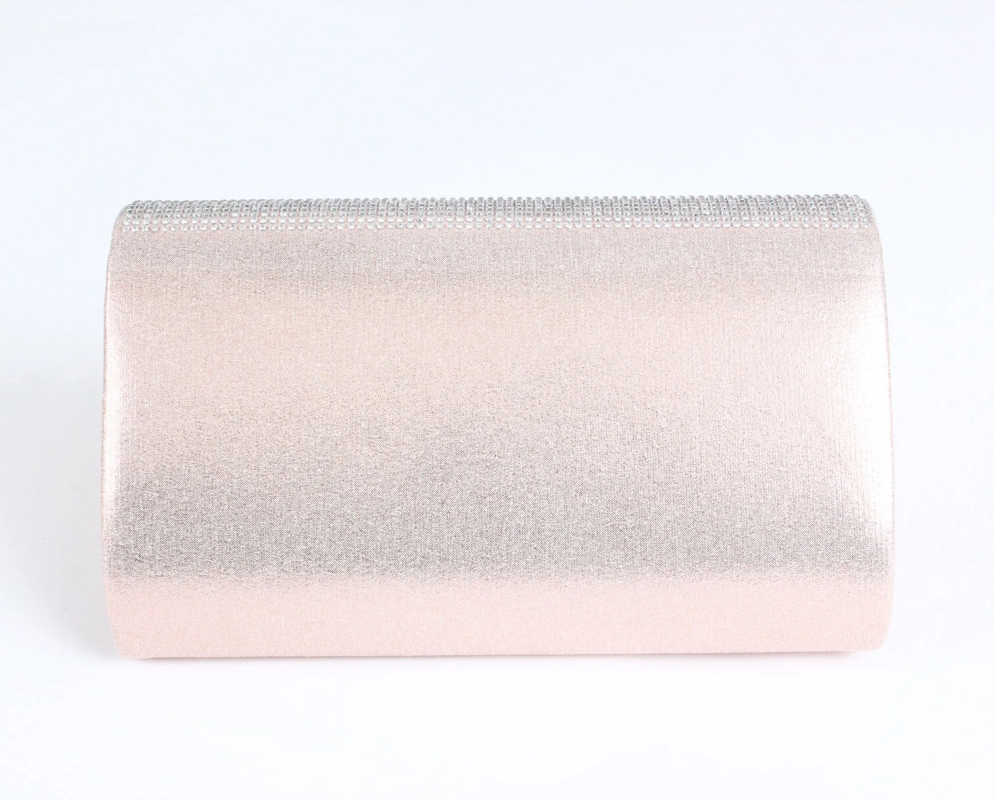 TG10033 Rounded Back Rhinestone Flap Clutch