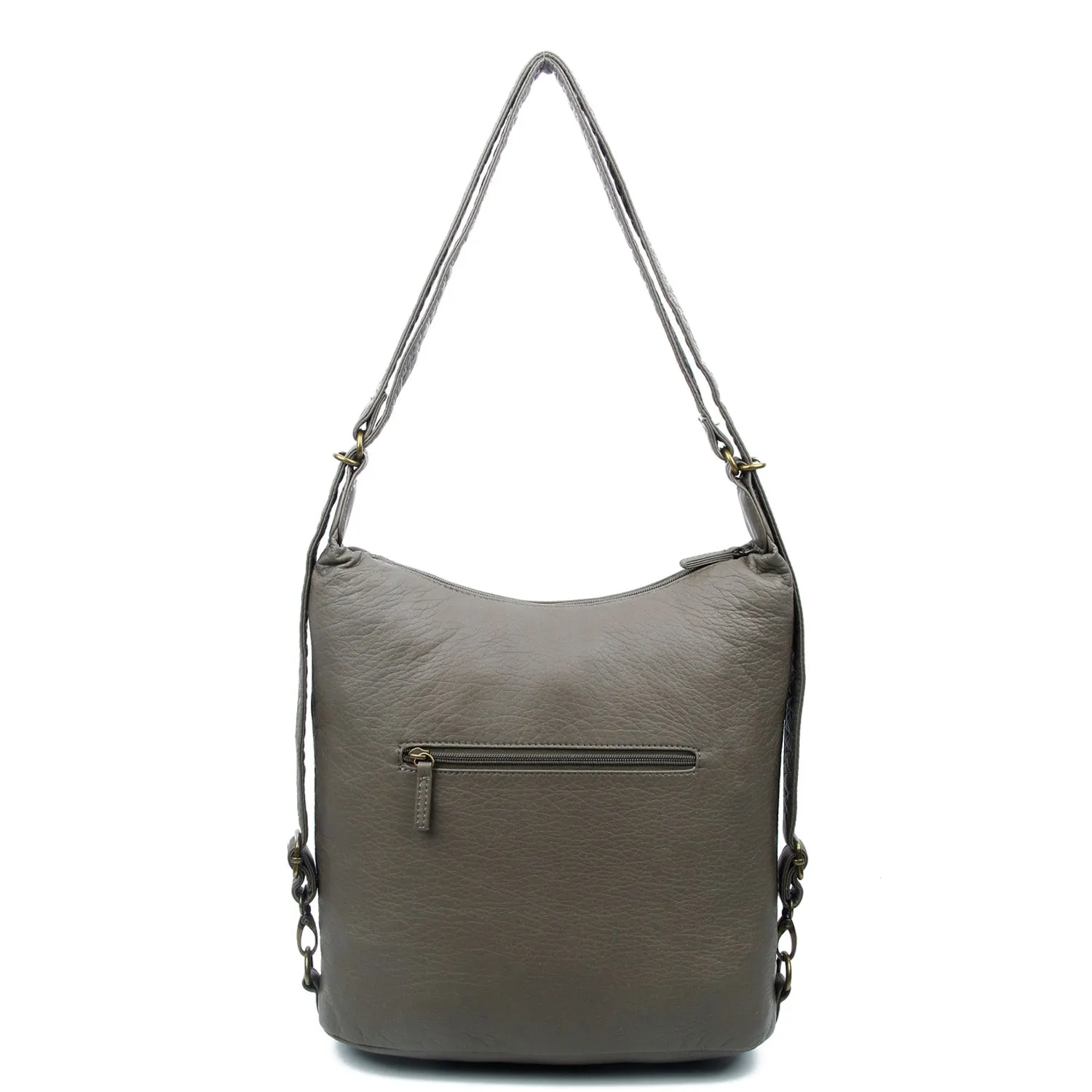 The Lisa Convertible Backpack Crossbody - Dark Grey