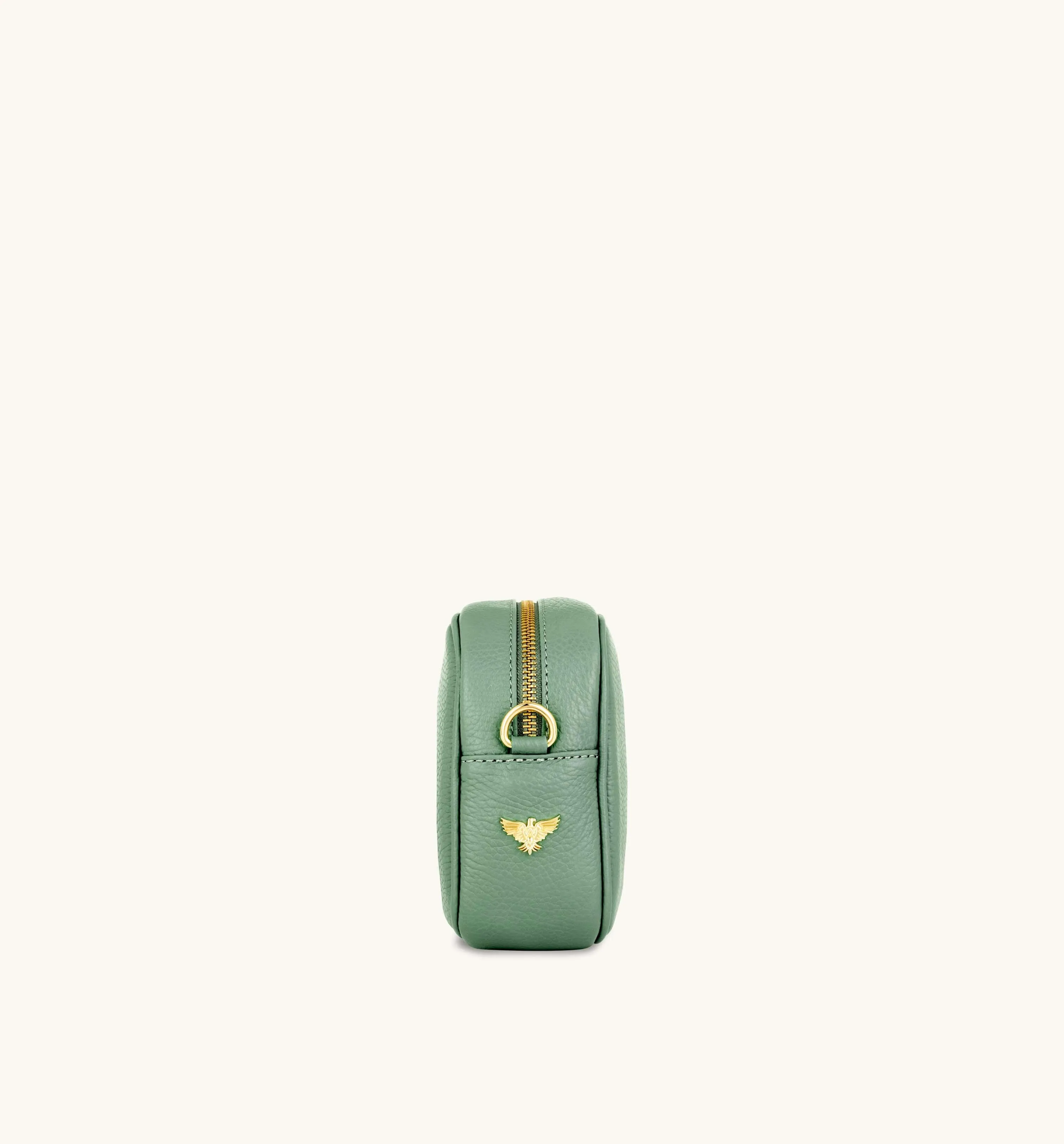 The Tassel Pistachio Leather Crossbody Bag