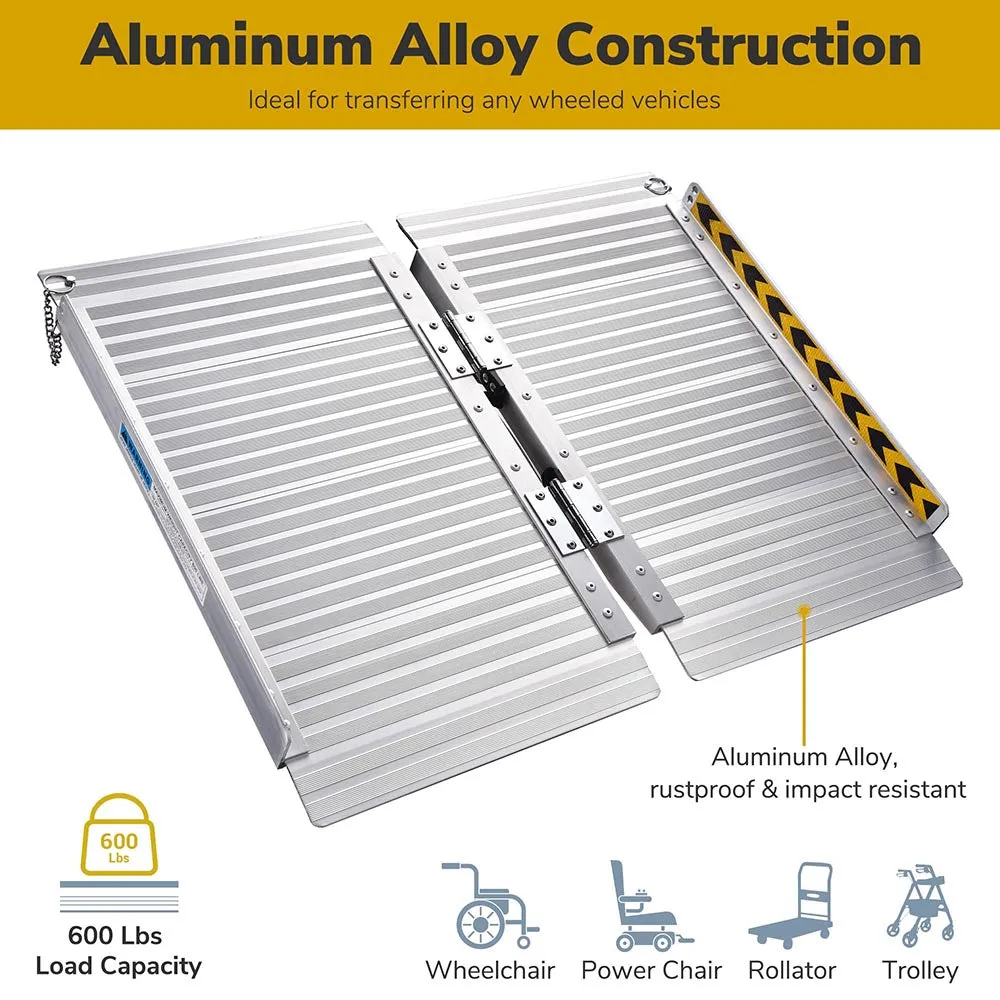 TheLAShop 2'x29" Aluminum Ramp Single-Fold 600lb Capacity