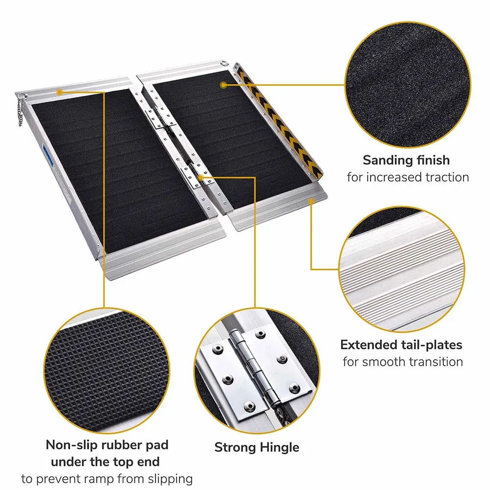 TheLAShop 2'x29" Aluminum Ramp w/ Non-Skid Surface 600lb Capacity