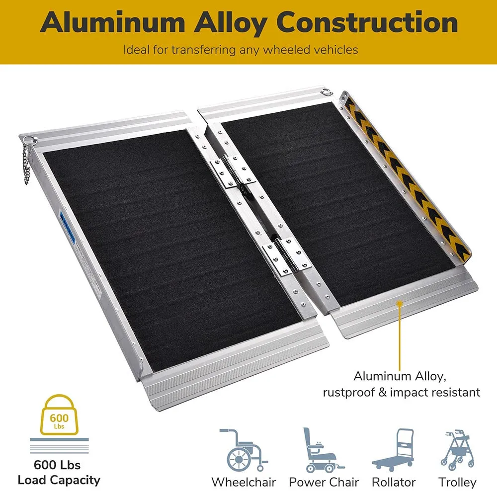 TheLAShop 2'x29" Aluminum Ramp w/ Non-Skid Surface 600lb Capacity