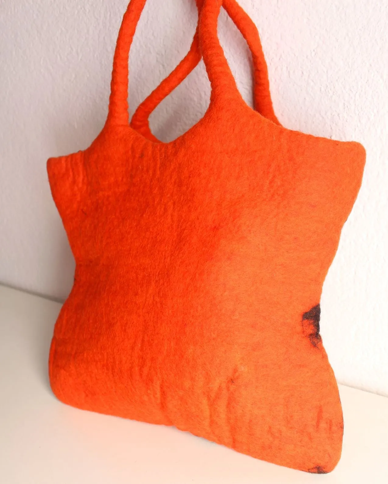 Tiger Print Felt Tote