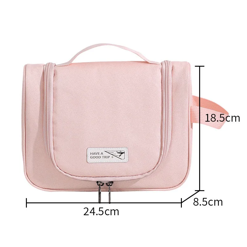 Travel toiletry bag, portable large-capacity travel cosmetics storage bag, organizer and hangable cosmetic bag