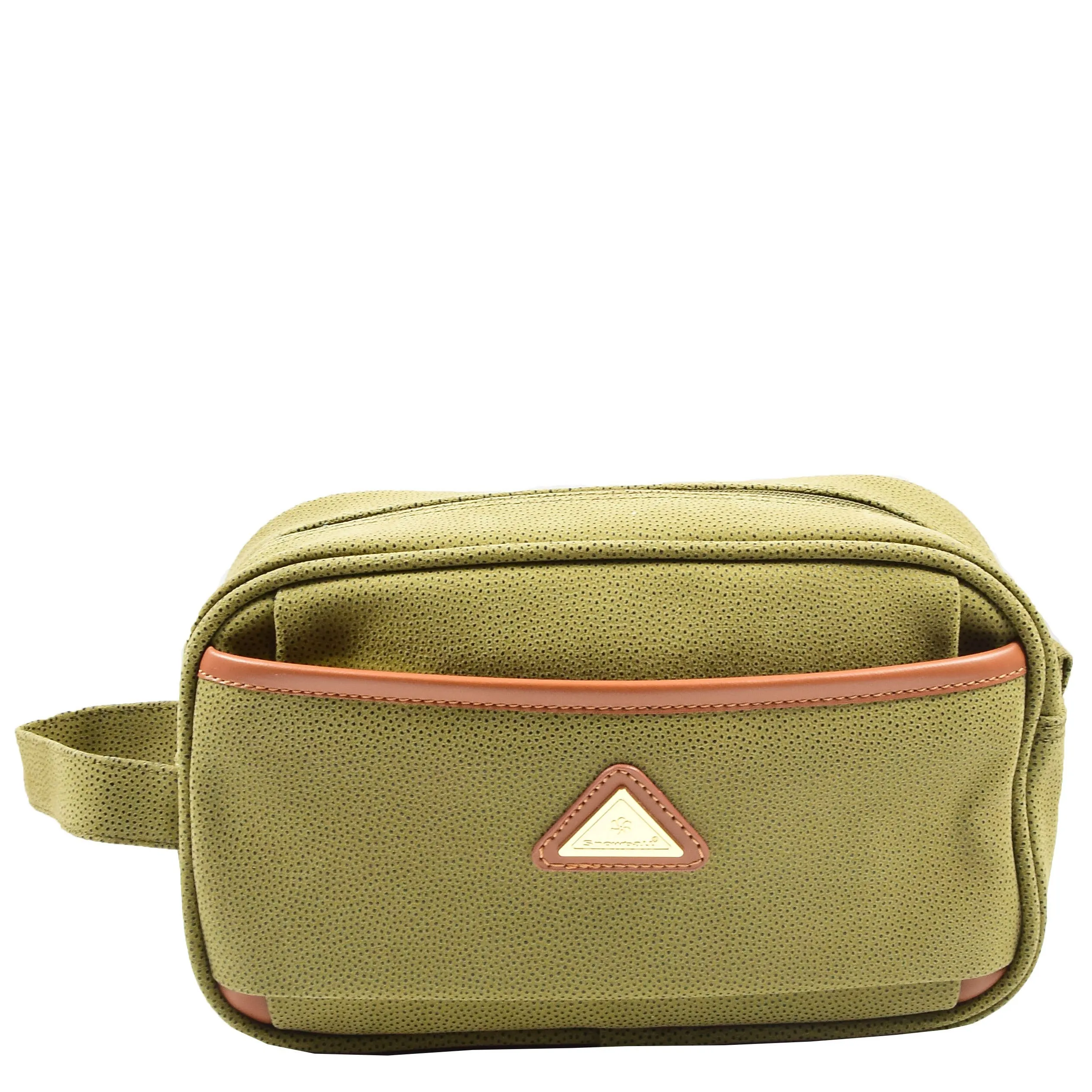 Travel Wash Bag Faux Leather Toiletry Bags A282 Green