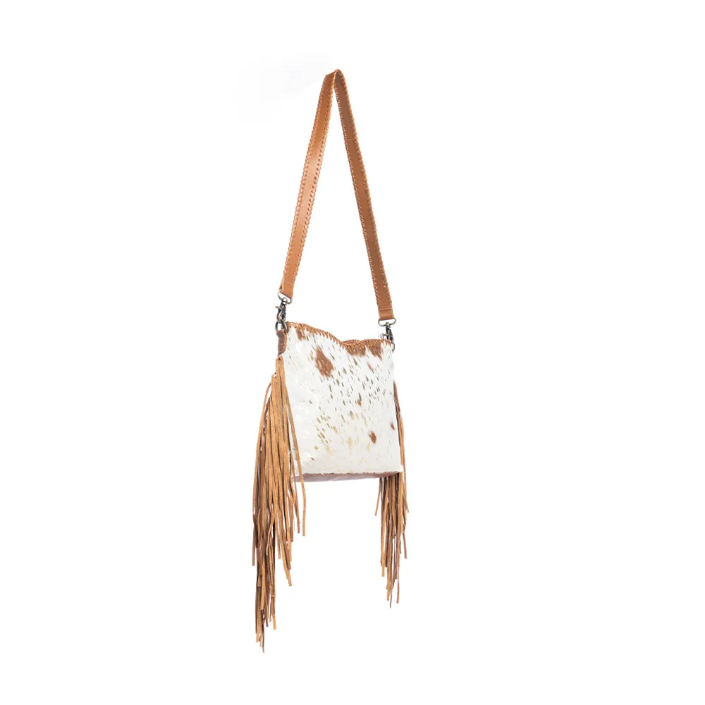 Valley Brook Leather & Hairon Bag In Caramel