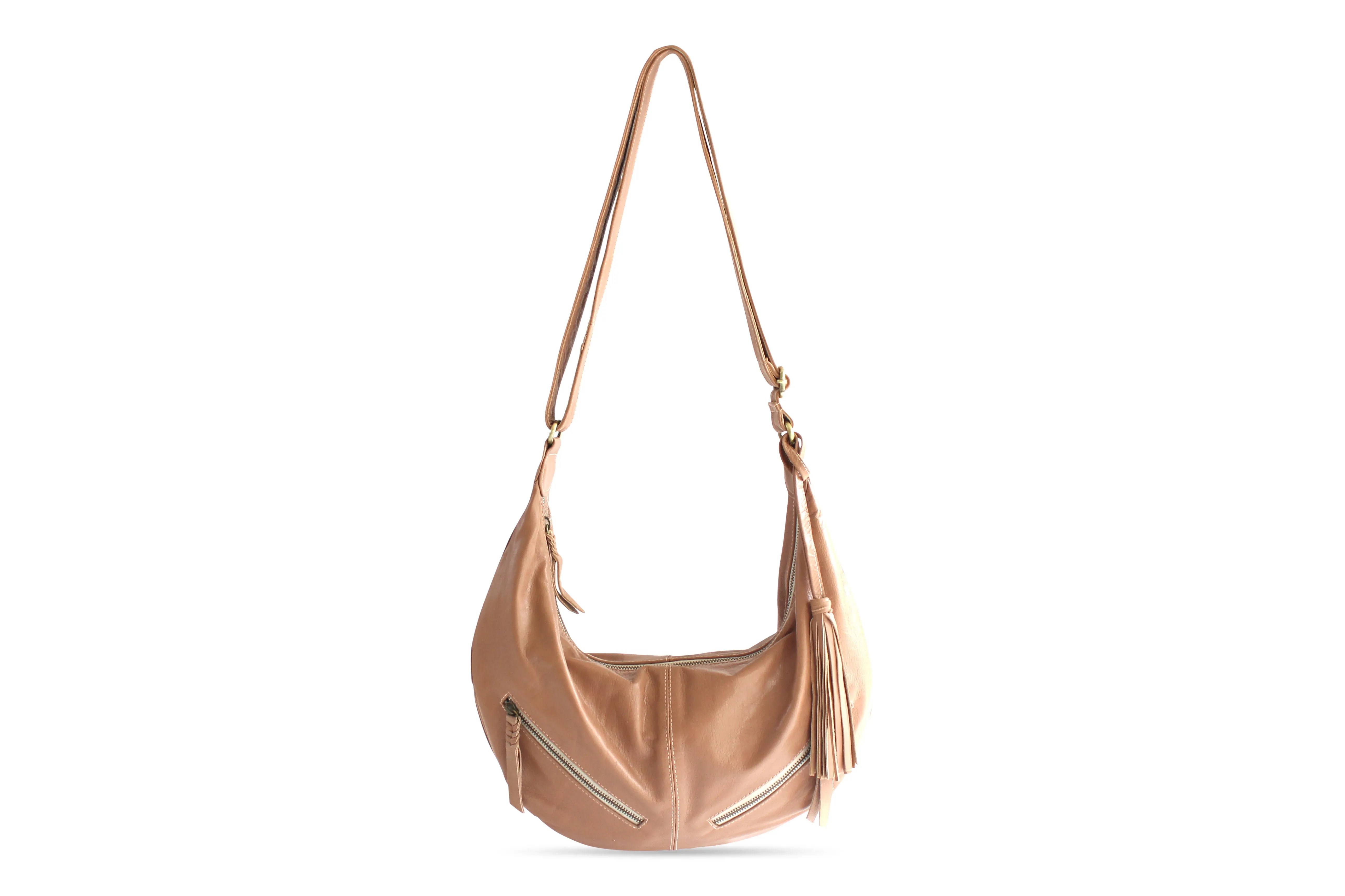 VANESSA LEATHER HANDBAG IN NUDE