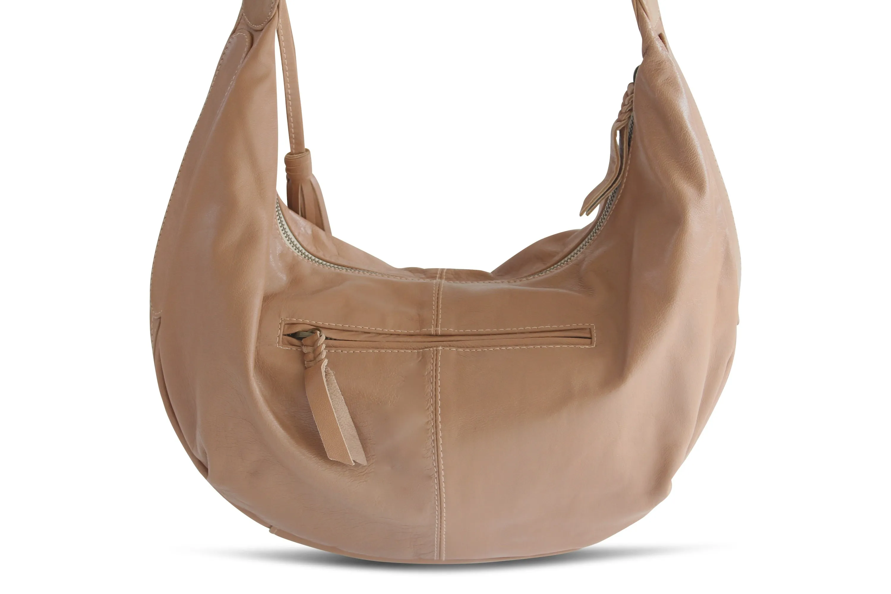 VANESSA LEATHER HANDBAG IN NUDE