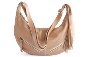 VANESSA LEATHER HANDBAG IN NUDE