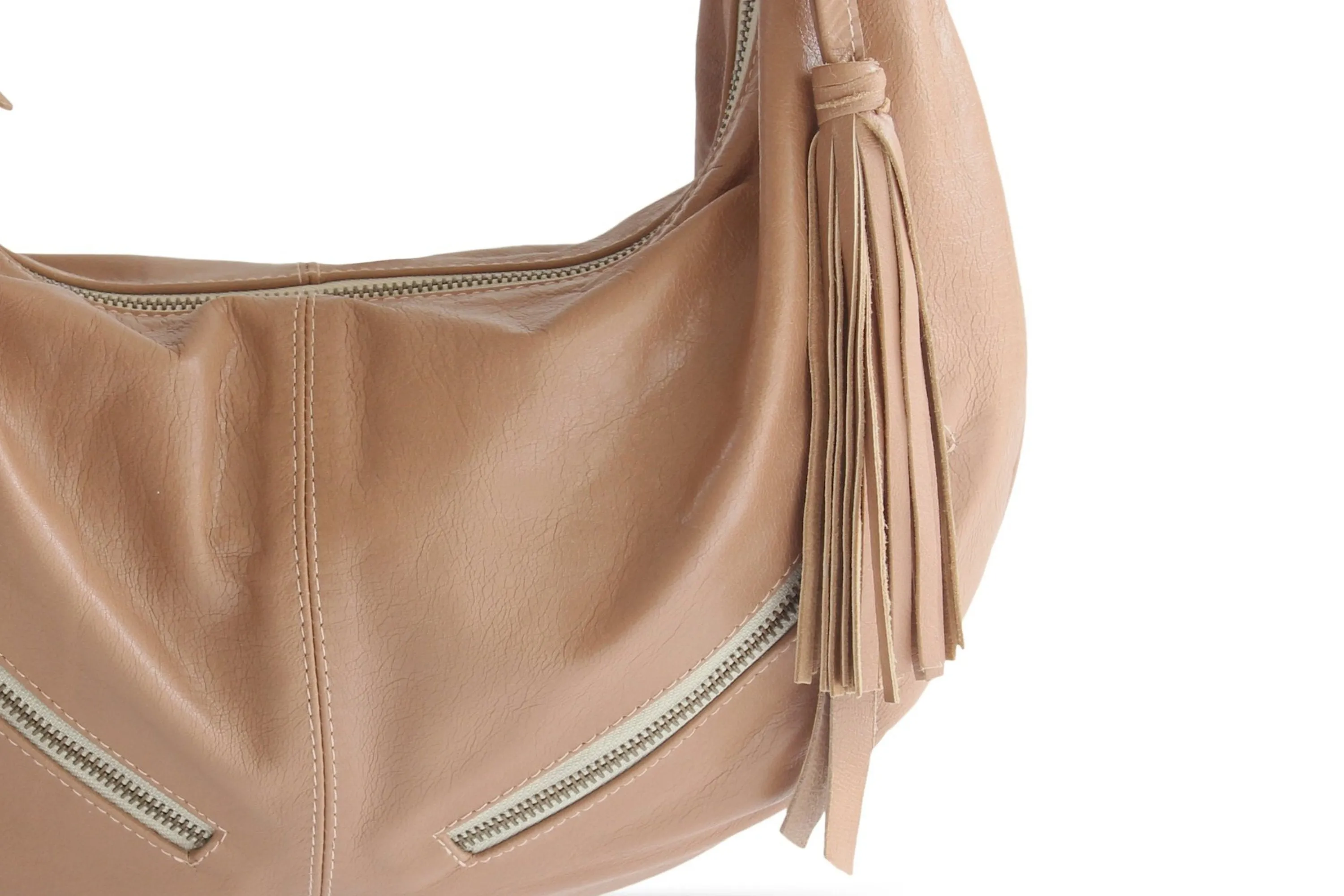 VANESSA LEATHER HANDBAG IN NUDE