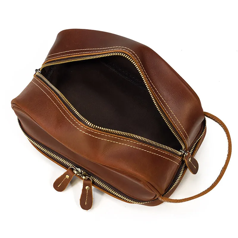 Vintage Leather Toiletry Bag for Men&Women 9566