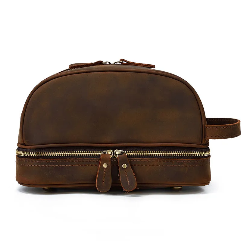 Vintage Leather Toiletry Bag for Men&Women 9566