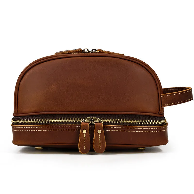 Vintage Leather Toiletry Bag for Men&Women 9566