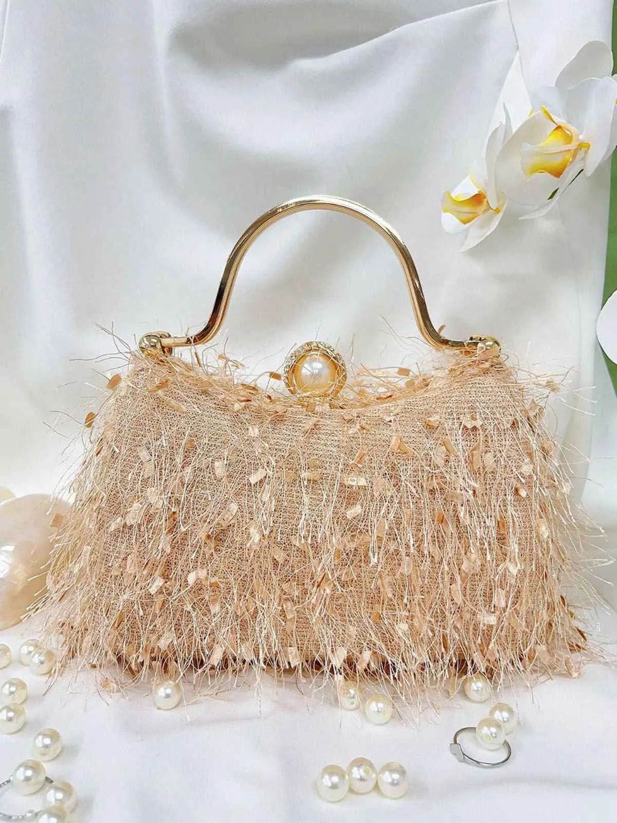 Vintage Tassel Evening Handle Bag