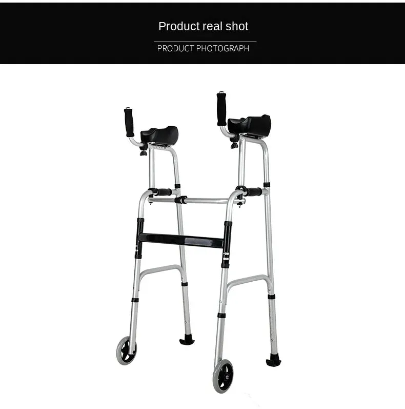 Walking aids for the elderly, lightweight folding lower limb training, household aluminum alloy walkers