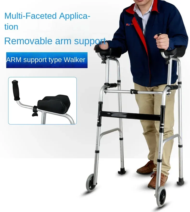 Walking aids for the elderly, lightweight folding lower limb training, household aluminum alloy walkers