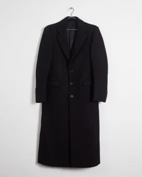 Wardrobe.nyc single breasted tailored coat, black, 6-10