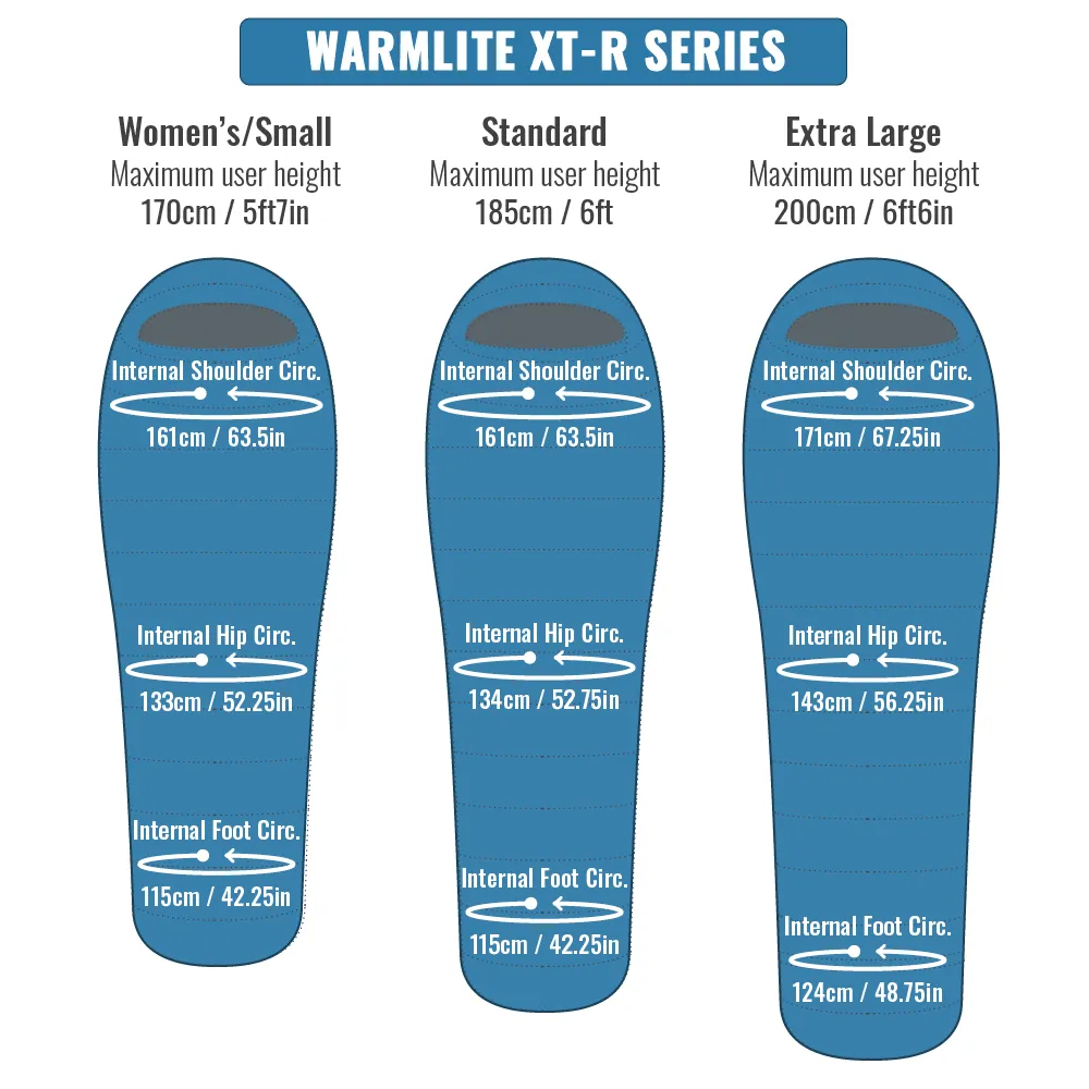 Warmlite XT-R Boxfoot 750 -9 to -14°C Down Sleeping Bag