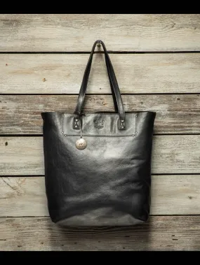 Will Leather Goods Black Leather Tote Bag