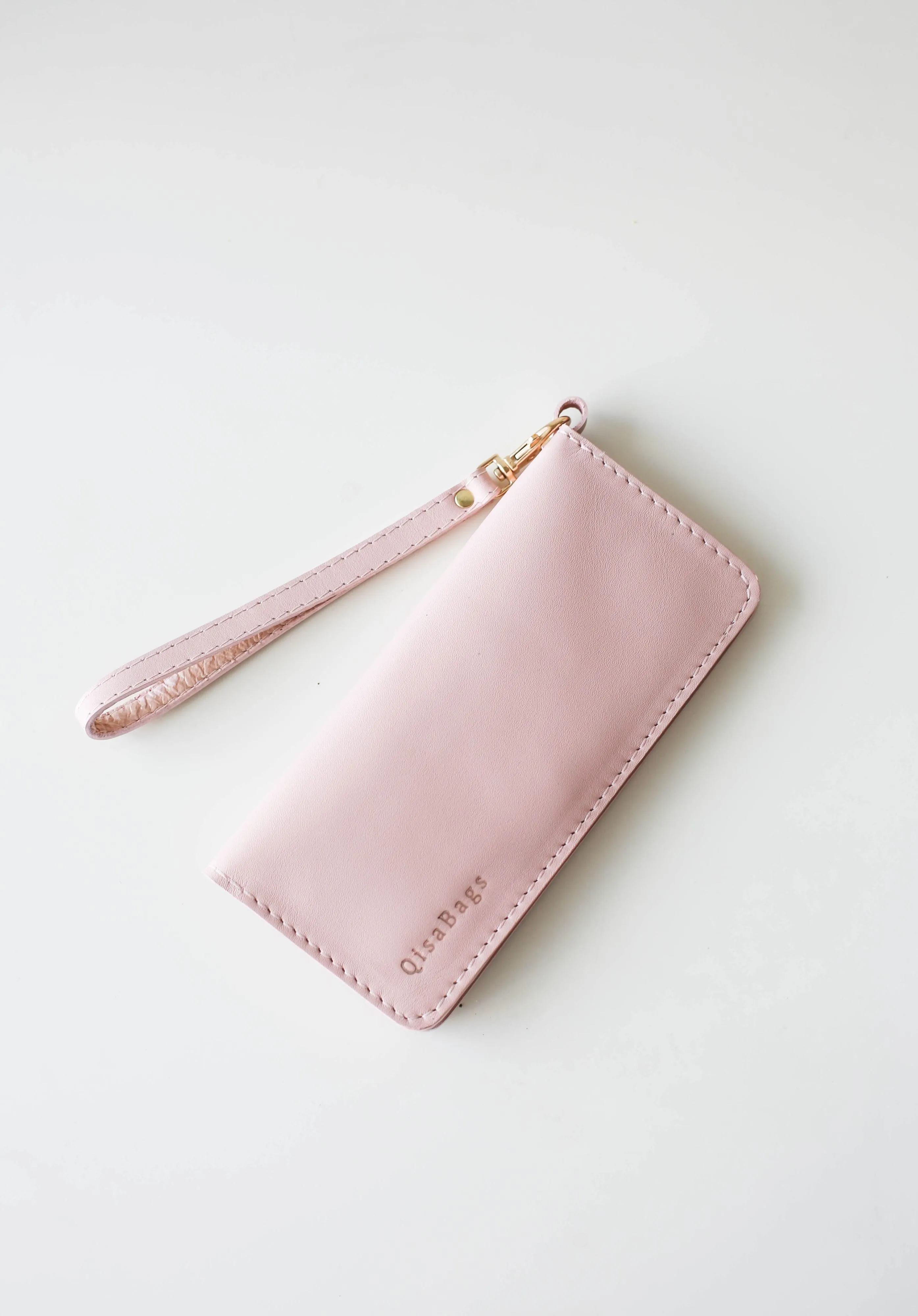 Women's Bifold Pink Leather Wallet - N01