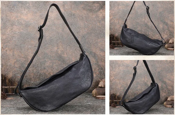 Women's Leather Crossbody Sling Bag Cross Chest Bag