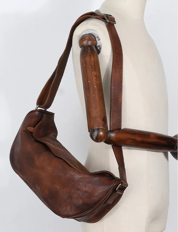 Women's Leather Crossbody Sling Bag Cross Chest Bag