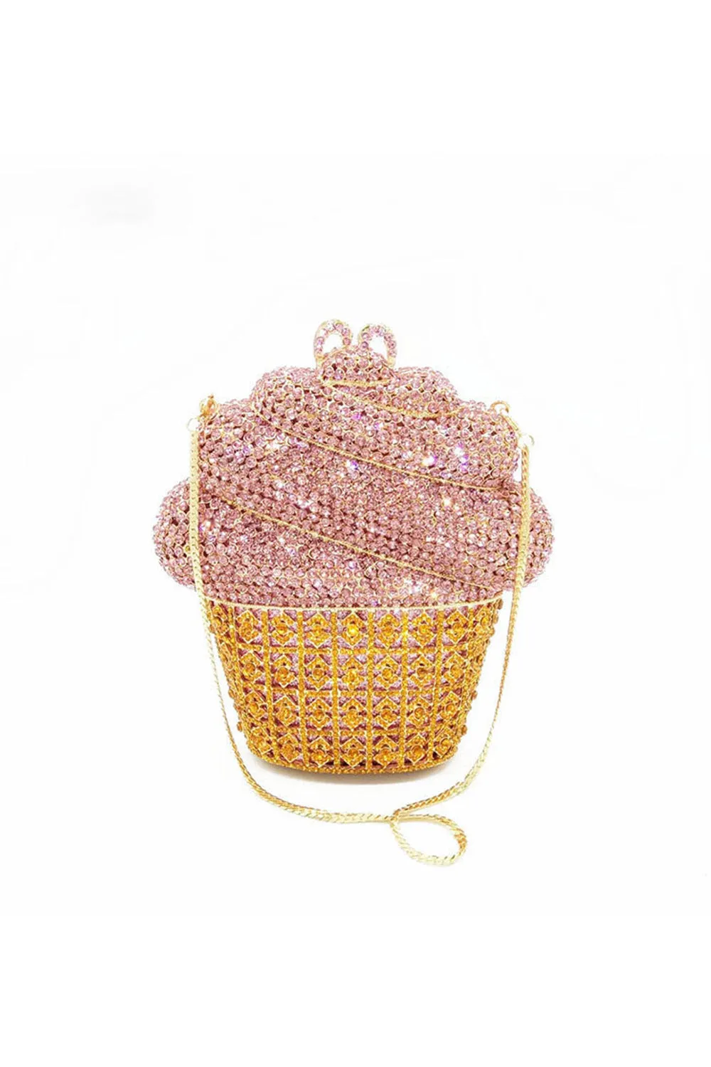 Women’s Rhinestones Cup of Ice Cream Evening Clutch