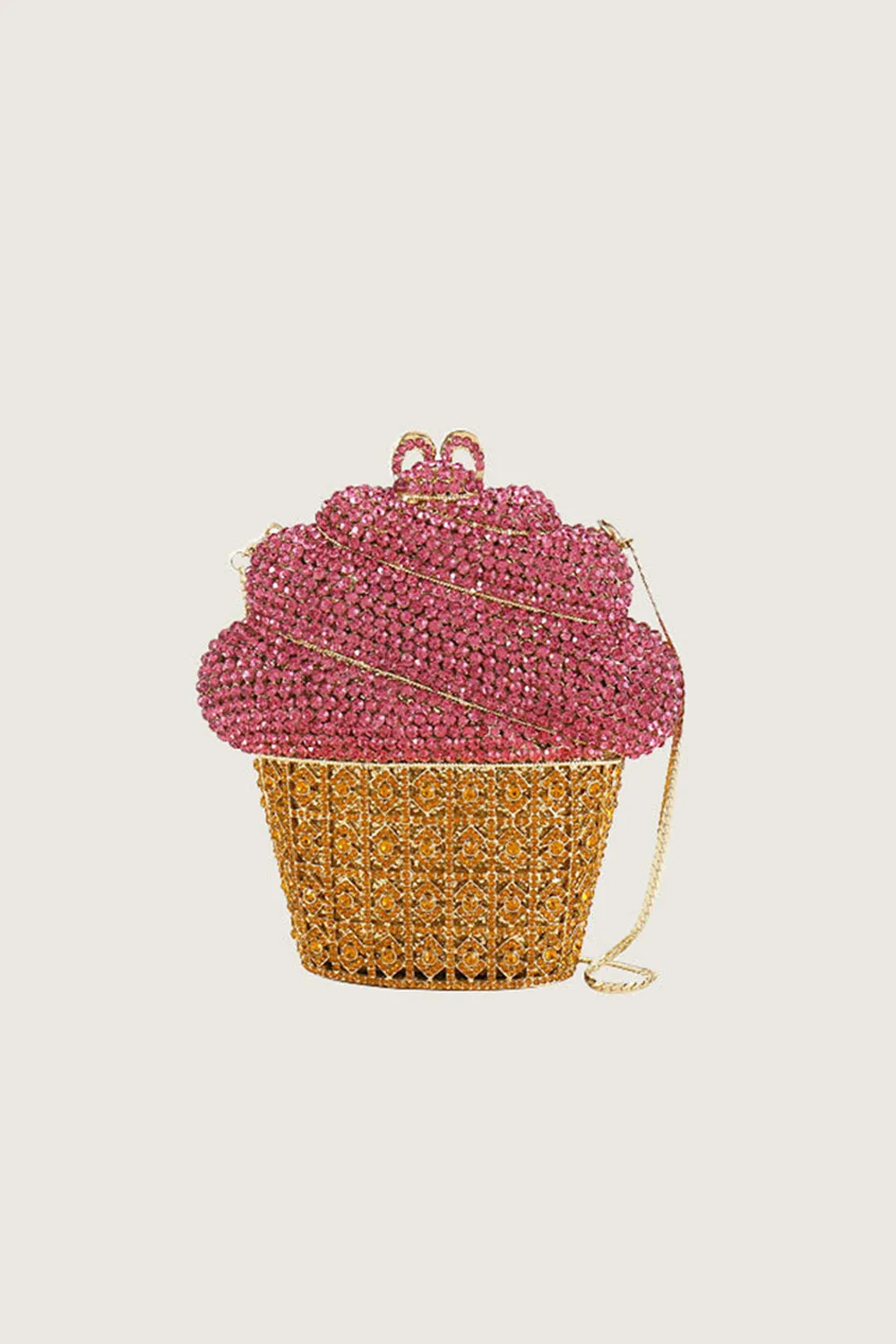 Women’s Rhinestones Cup of Ice Cream Evening Clutch