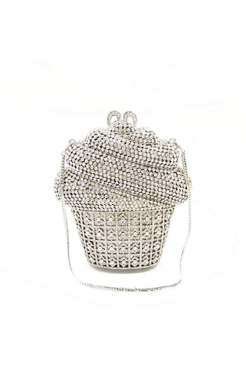 Women’s Rhinestones Cup of Ice Cream Evening Clutch