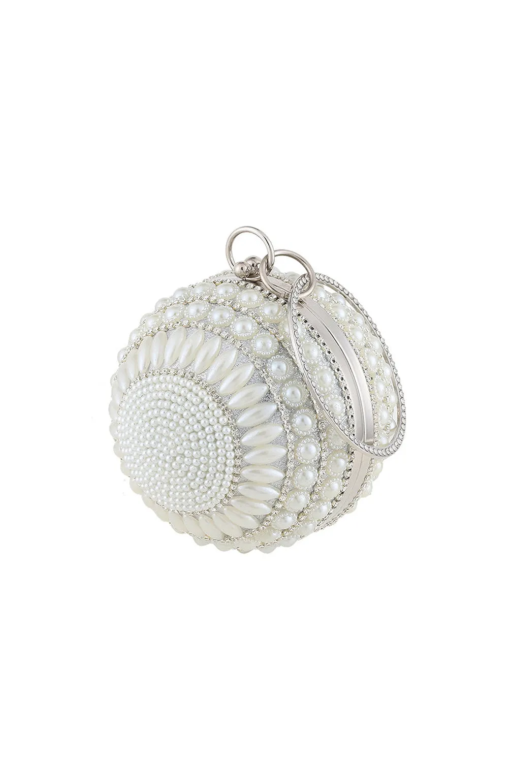 Women’s Round Beaded Evening Clutch Bag