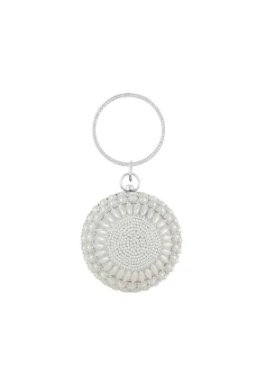 Women’s Round Beaded Evening Clutch Bag