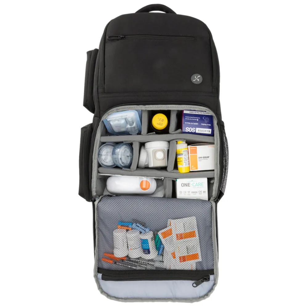 XL Diabetes Travel Backpack- Black