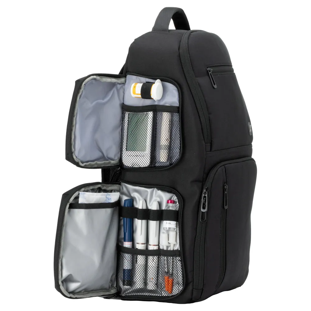 XL Diabetes Travel Backpack- Black