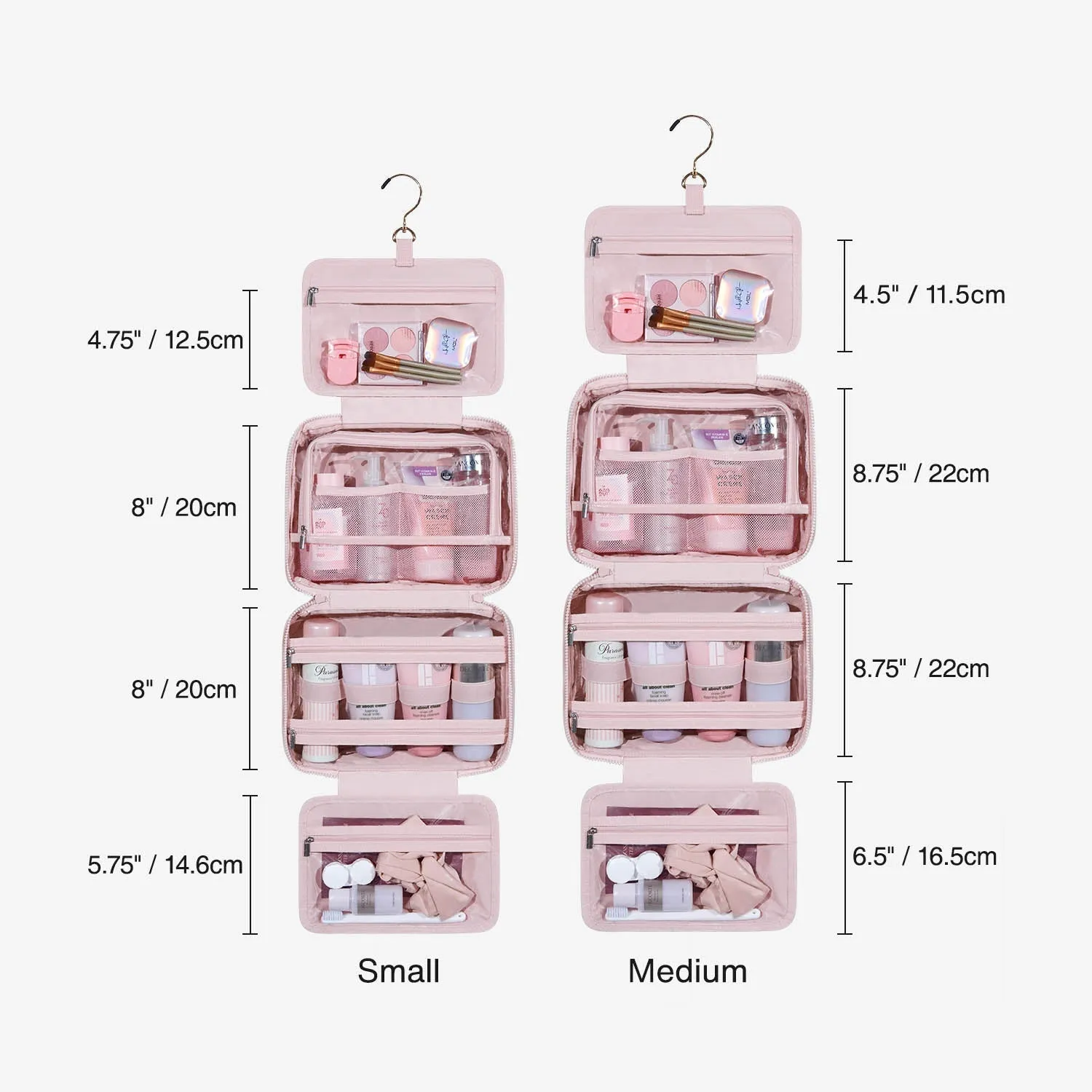 Zora Spacesaver Hanging Clear Toiletry Bag